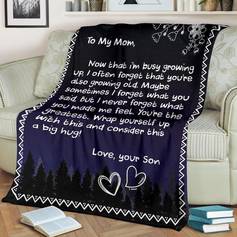 To My Mom Blanket Gift For Mom Gift For Mother Blanket For Mom Etsy