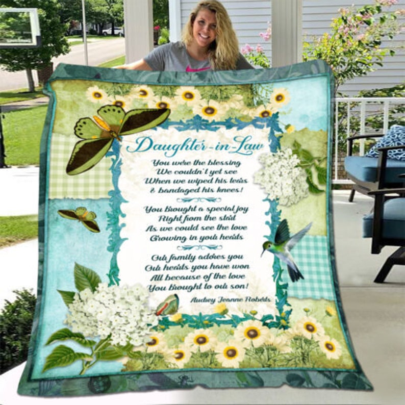 Daughterinlaw Fleece Blanket Sherpa Blanket Woven Etsy