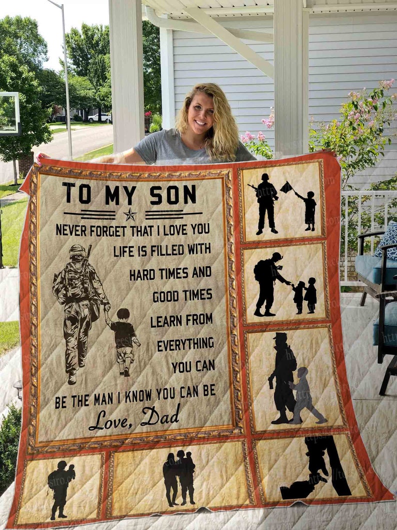 To My Son Blanket From Mom To My Son Fleece Blanket Birthday Etsy