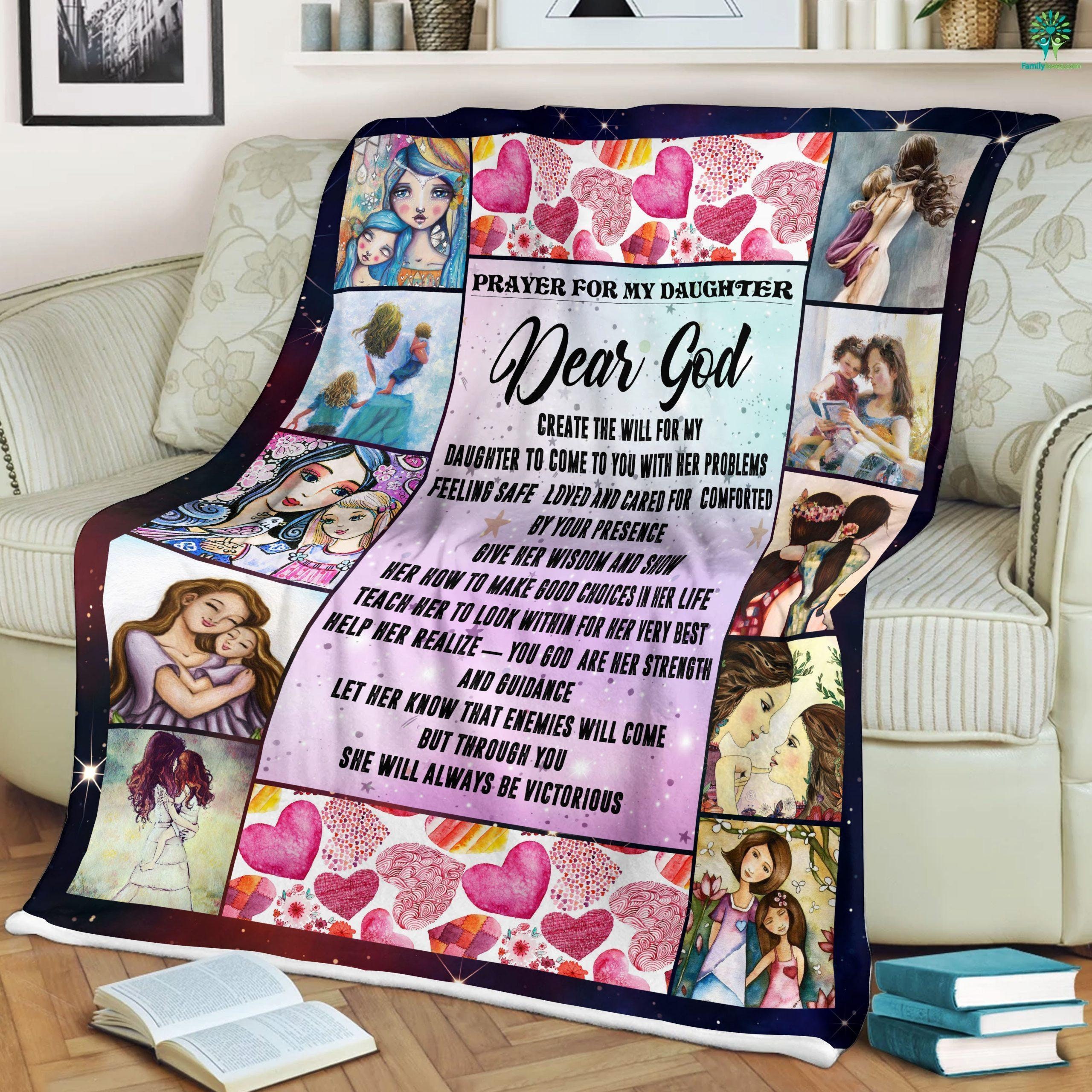 To My Daughter Blanket From Mom To My Daughter Fleece Blanket Etsy