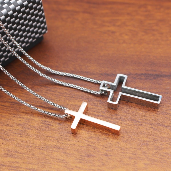 Couples Cross faith necklace, His and hers cross necklace, Religious gift for couple necklace,Necklaces forsistersfriends Valentine's gift
