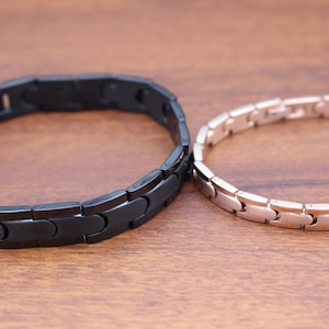 Couple Bracelets , Elegant Couples His and Hers Distance Bracelets, Surgical Grade Steel, Valentine’s Day gifts for her him