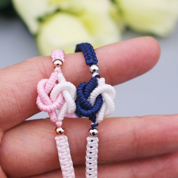 True lover's knot Bracelets,Couples Bracelets,braided  Bracelets,Gift for couples,His and Hers Bracelets