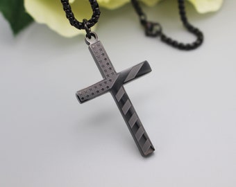 Cross necklace,American Flag Cross Necklace,American flag pendant,American flag  Engraved Religious Philippians 4:13 PendantValintines gift.
