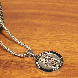 Saint Christopher Necklace,St Christopher Necklace, Saint Christopher Medal, Patron St Christopher Religious Medal