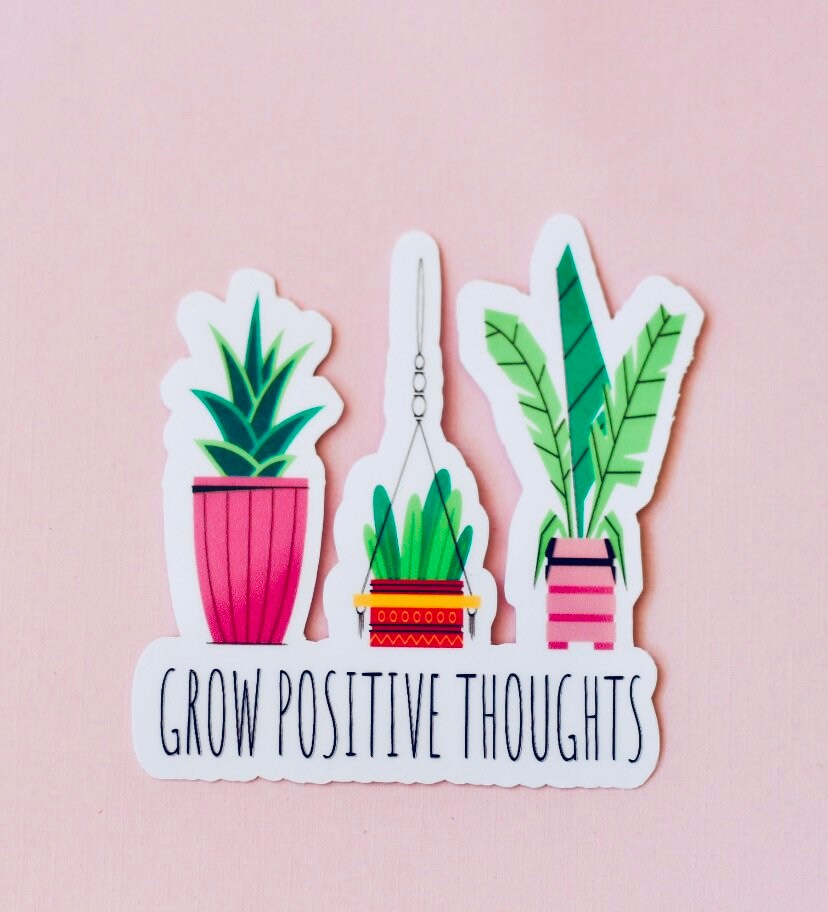 Grow Positive Thoughts Sticker for Journal Inspirational/ Etsy