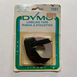 Dymo Label Maker Embossing 3/8 inch Tape Vintage Office Supply