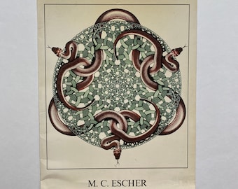 M.C. Escher Posterbook 6 Large Format Frameable Prints 1987 Softcover Taco and Cordon Art Baarn Holland Edition