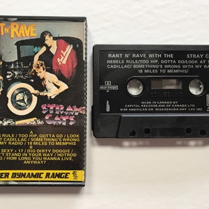 Stray Cats Rant n&#39; Rave 1983 ヴィンテージ カセットテープ 動作確認済み ロカビリー ロックンロール ミュージック 80年代