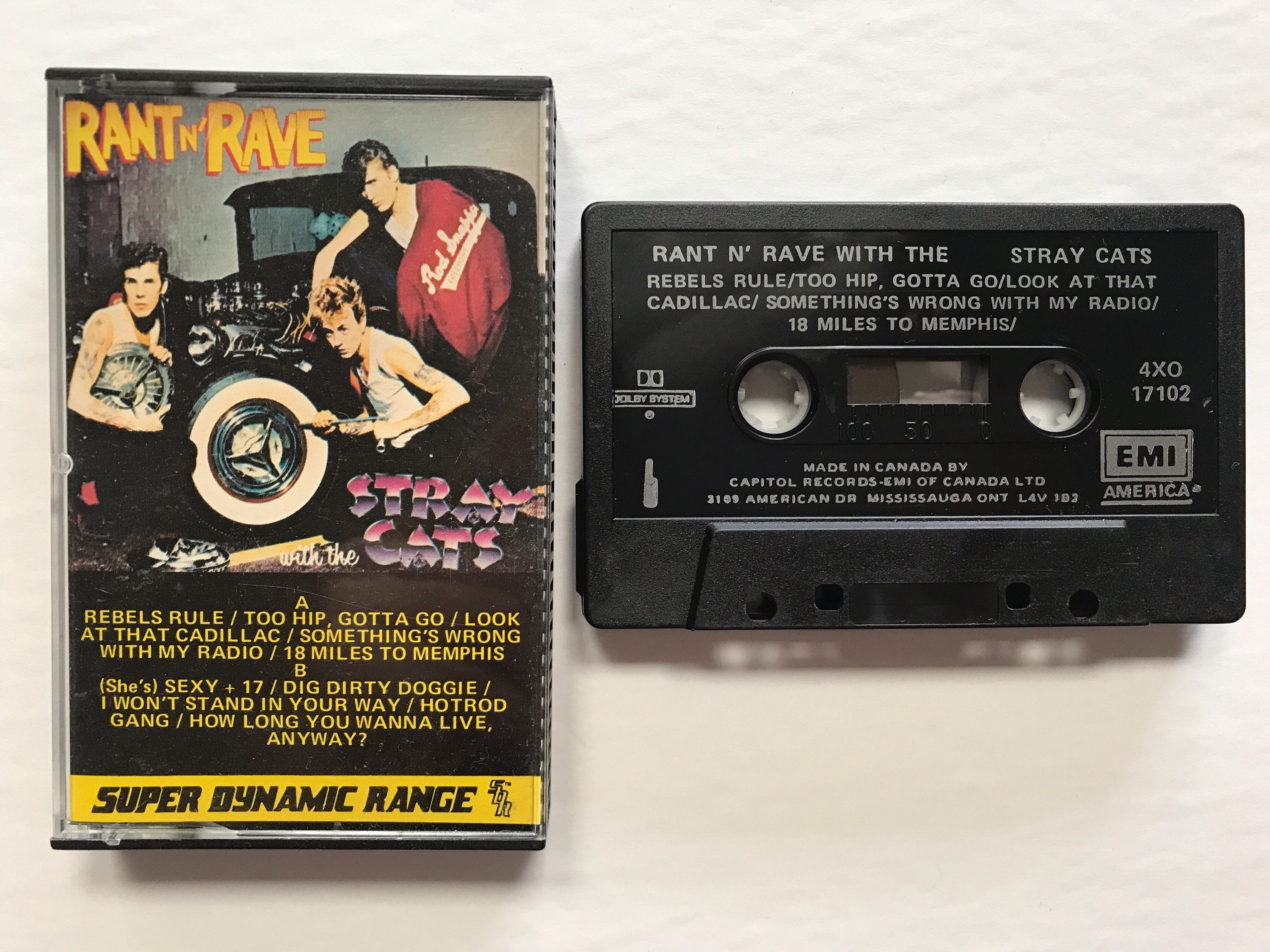 Stray Cats Rant N' Rave 1983 Vintage Cassette Tape Tested Working