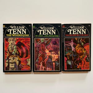 William Tenn 1960s Paperback Lot of 3 Ballatine Books Of Men and Monsters The Square Root of Man The Wooden Star