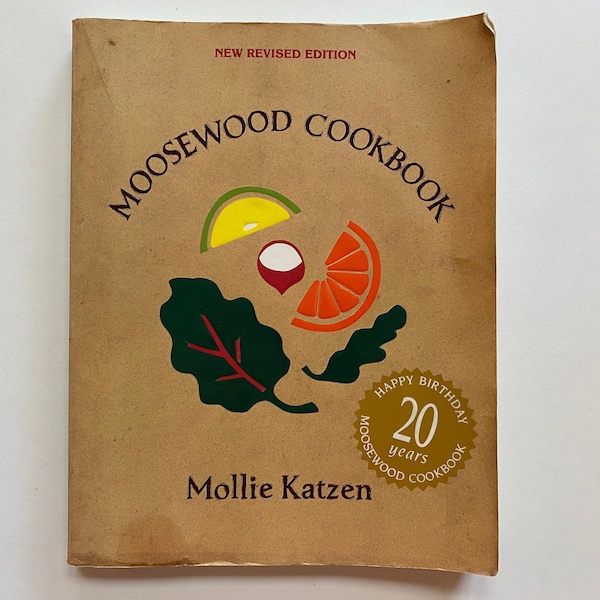 Moosewood Cookbook by Mollie Katzen 1992 Softcover Book New Revised Edition Healthy Cooking & Recipes
