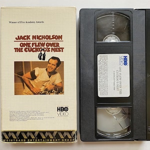One Flew Over the Cuckoo&#39;s Nest 1975 VHS Vintage Video Cassette Tape Tested Works