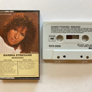 Barbra Streisand Memories 1981 Vintage Cassette Tape Tested Working Rock Pop Disco
