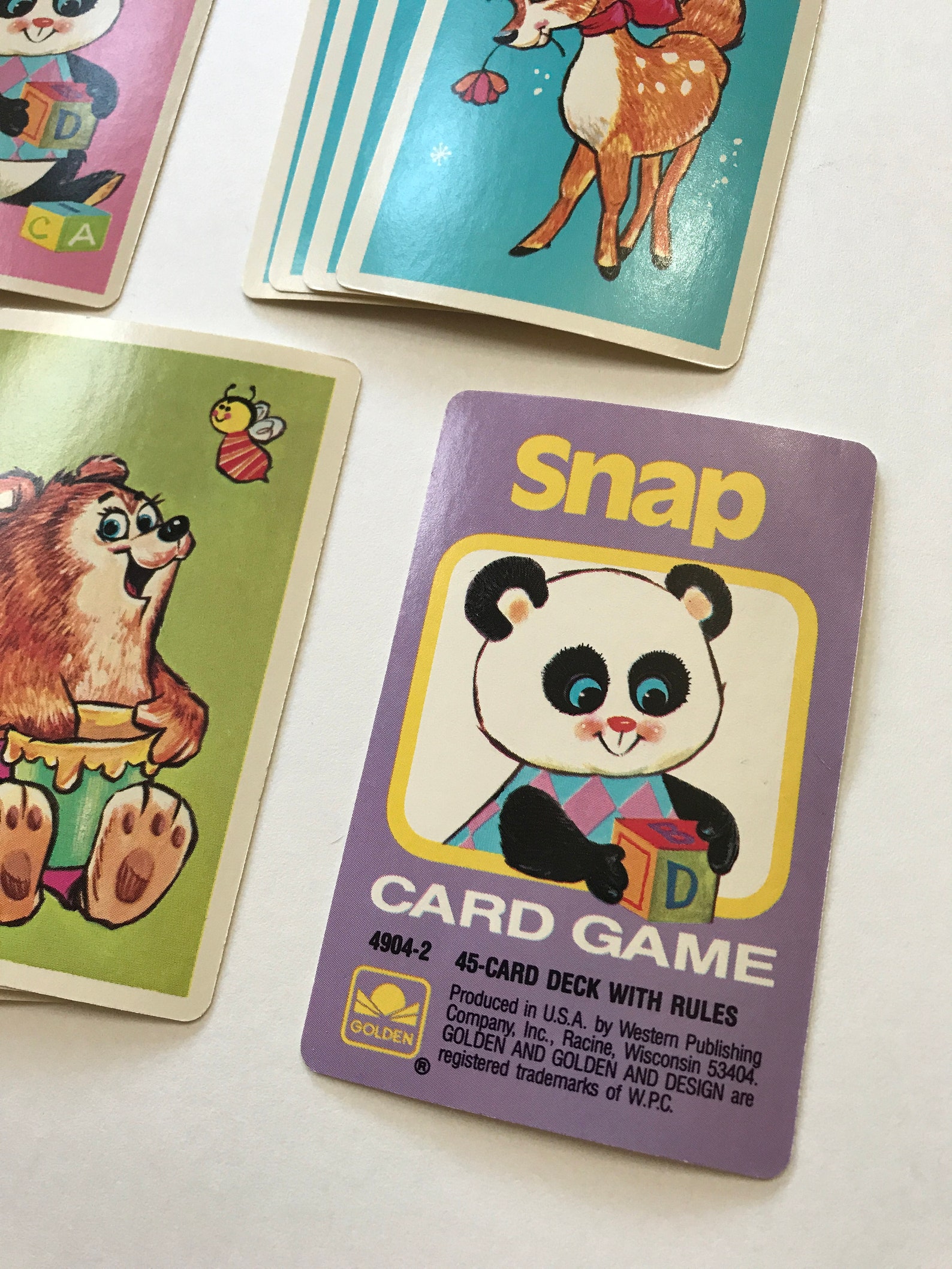 Vintage Golden Western SNAP Playing Cards Game Kids Children Etsy