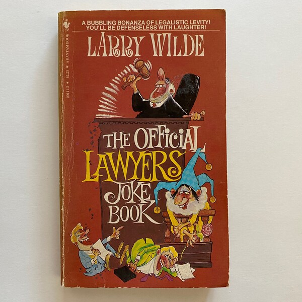 The Official Lawyer's Joke Book by Larry Wilde Paperback Book Bantam Vintage Misc