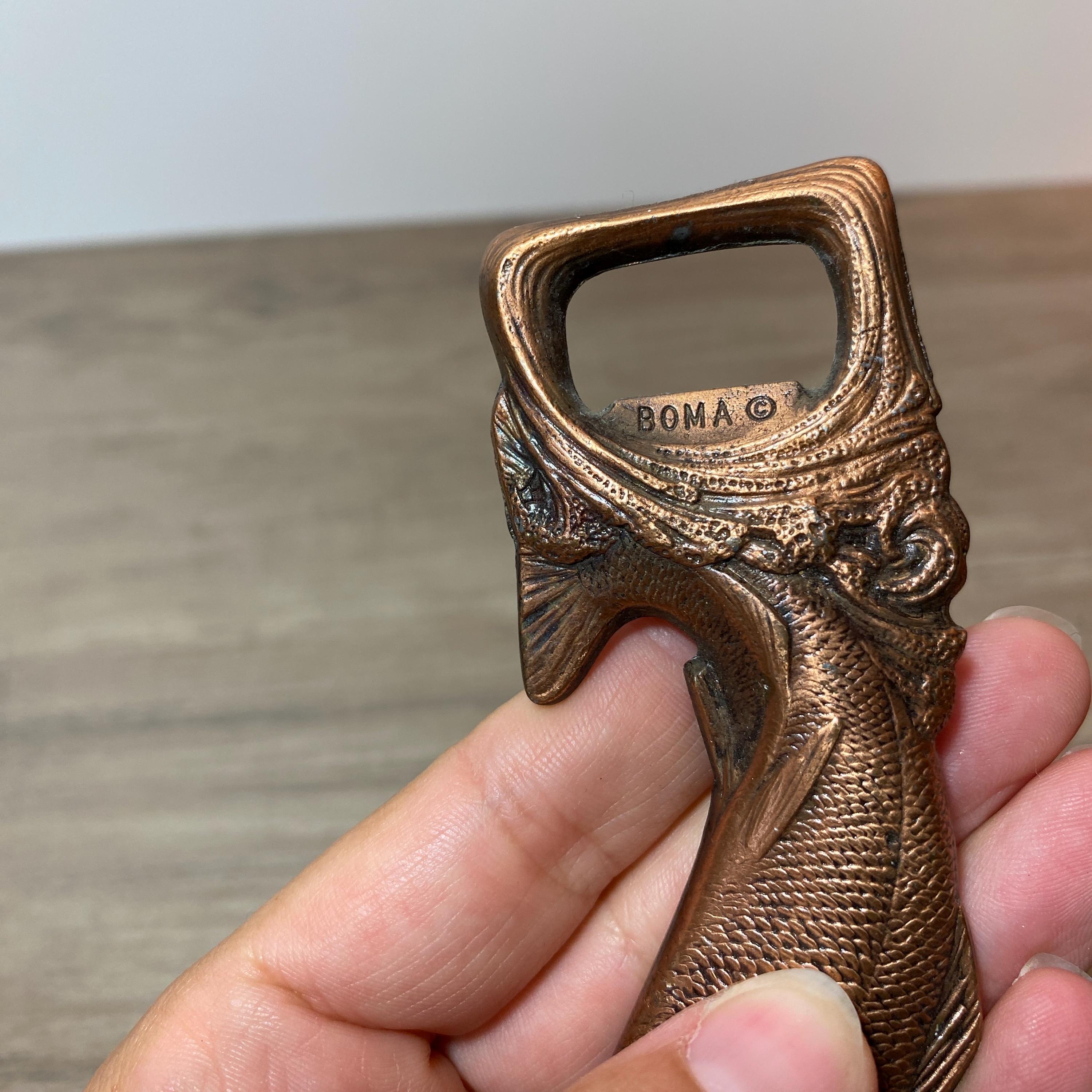 ボマ ボトルオープナー – サーモンフィッシュデザイン、ブロンズ＆銅 