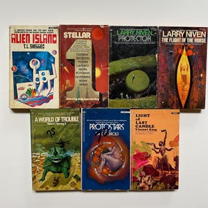 Ballantine Books Science Fiction Collection 1970s Paperback Lot of 7 Books