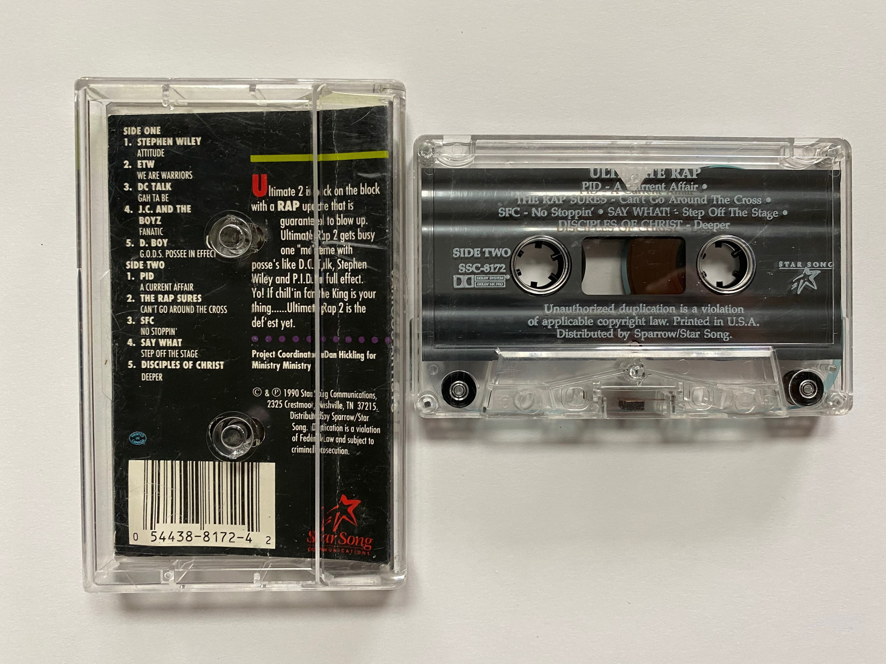 Ultimate Rap 2 by Various Artists 1990 - PID / DC Talk / Christian Hip Hop / Religious Rap / RARE/ Vintage Cassette Tape / Tested Working Ultimate Rap 2 by Various Artists 1990 - PID / DC Talk / Christian Hip Hop / Religious Rap / RARE/ Vintage Cassette Tape / Tested Working