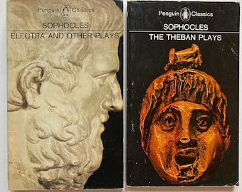 Sophocles - Theban Plays & Electra And Other Plays 1969 Paperback Books Penguin Classics Editions