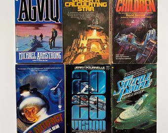 Space Exploration Science Fiction Collection 1980s-1990s Paperback Lot of 6 Books