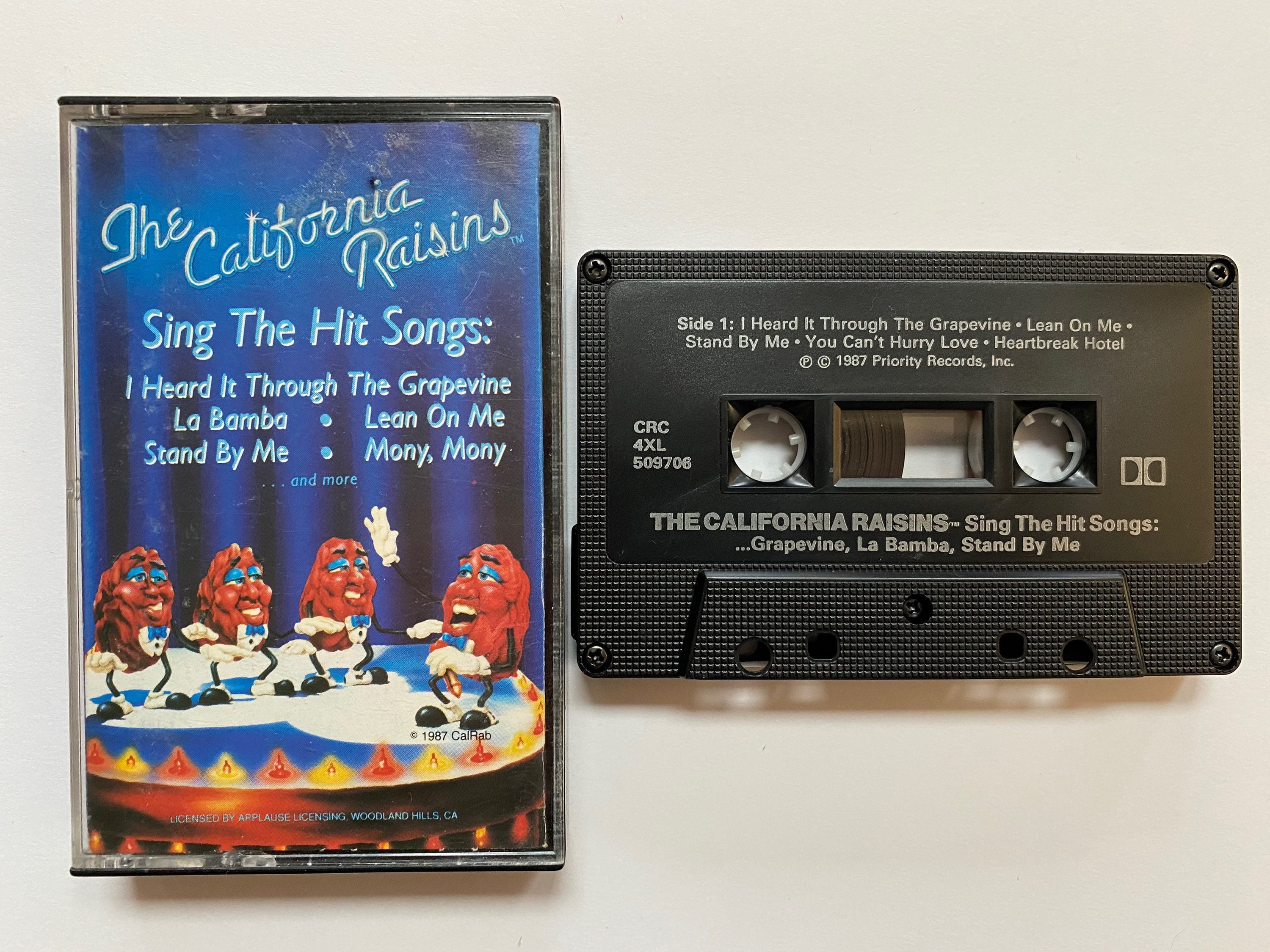 The California Raisins - Sing The Hit Songs 1987 / Motown Rock n Roll / Vintage Cassette Tape / Tested Working