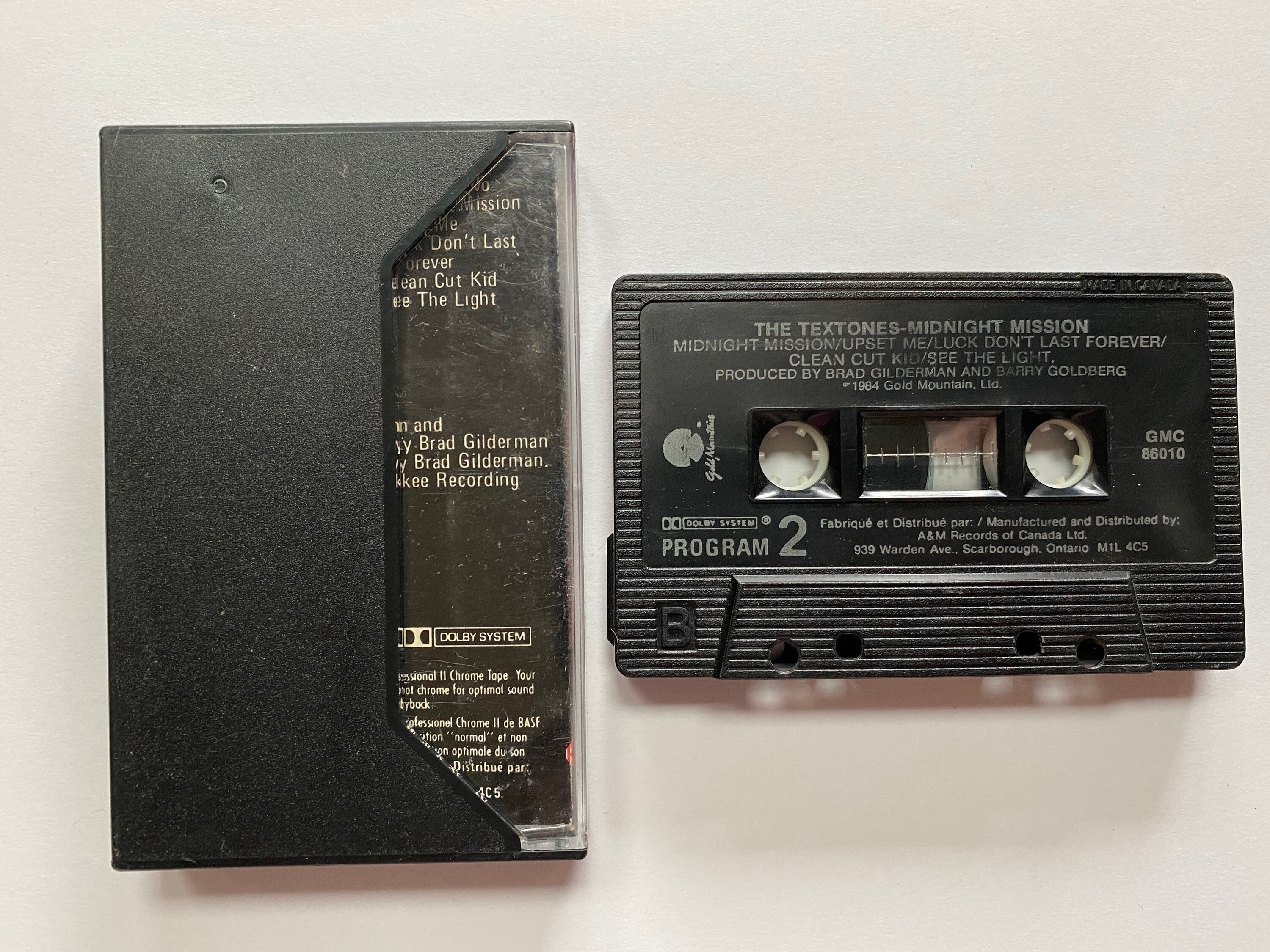 The Textones - Midnight Mission 1984 / Vintage Cassette Tape
