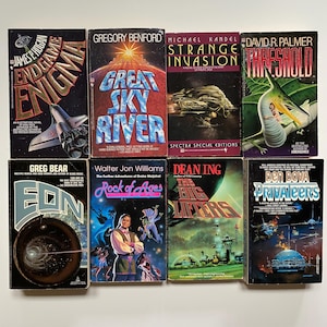 Bantam Spectra and Tor Science Fiction Collection 1980s-1990s Paperback Lot of 8 Books