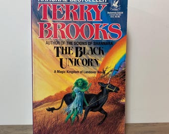 The Black Unicorn by Terry Brooks 1987 Paperback Del Rey Edition - Vintage Fantasy Novel