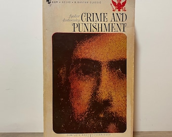 Crime and Punishment by Fyodor Dostoevsky 1967 Paperback Bantam Book Classics Fiction Literature