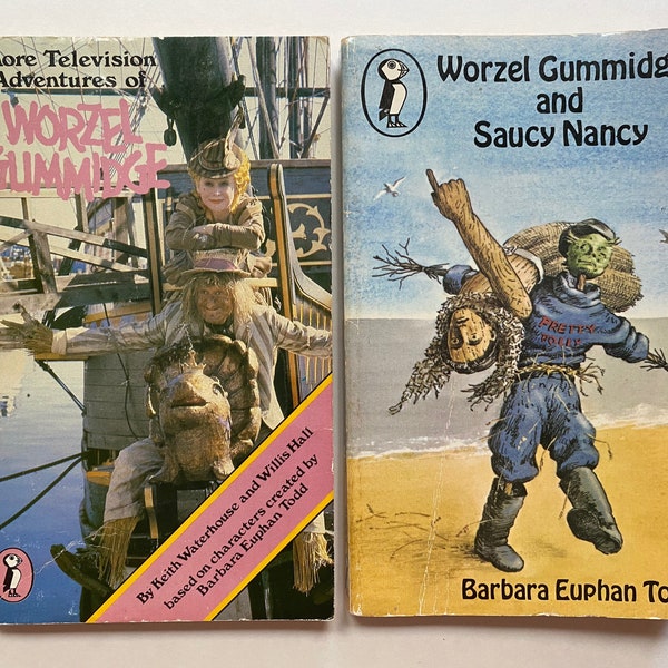 Worzel Gummidge by Barbara Euphan Todd - 2 Paperback Books Set / Tv Show Tie In / Children's Book