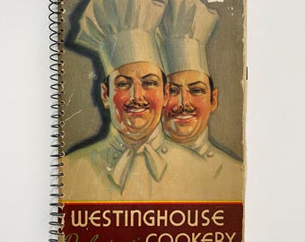 Westinghouse Dual Automatic Cookery Selected Recipes Tested by Anna May Cornell Softcover Ring Bound 1920s 1930s Cookbook Recipes