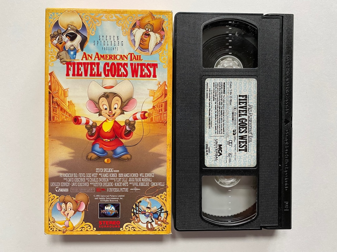 An American Tail Fievel Goes West Vhs 1992 An American Tail Fievel Goes West 1992 VHS Video Cassette Tape Tested