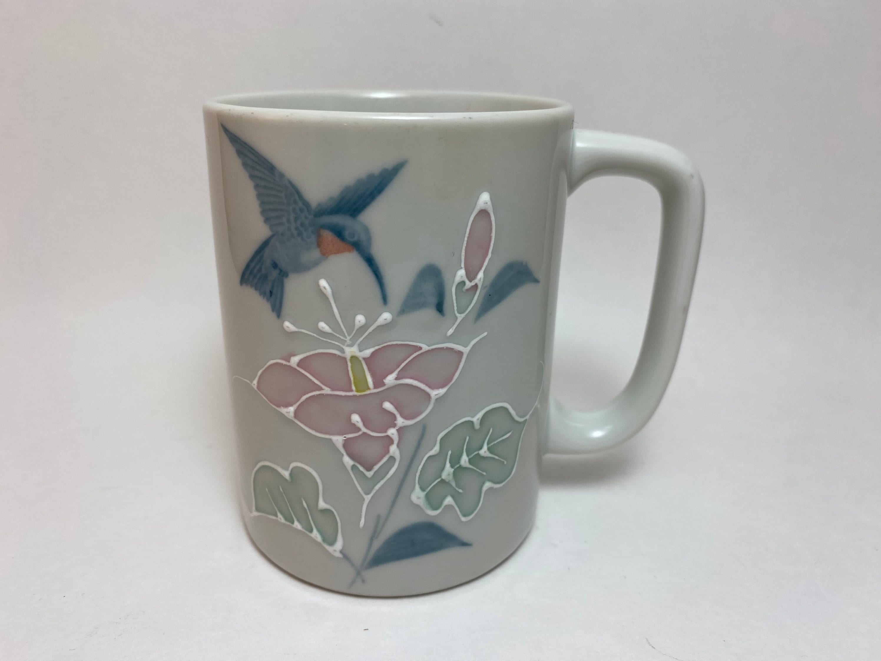 オタギリ マグカップ ハチドリ エンボス加工 花柄 ヴィンテージ 日本製 
