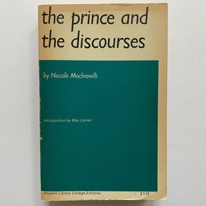 The Prince and The Discourses by Niccolò Machiavelli 1950 Softcover Book Modern Library Edition Philosophy Classic Literature