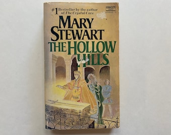 The Hollow Hills by Mary Stewart 1974 Paperback Fawcett Crest Book Merlyn Chronicles Fantasy Fiction