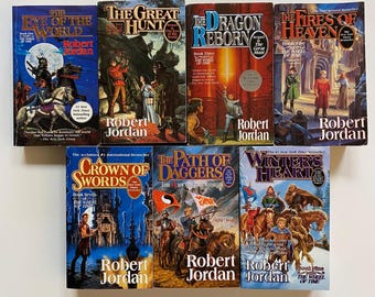 Wheel of Time Robert Jordan 1990s Paperbacks Tor Books Vintage Fantasy Epic Series