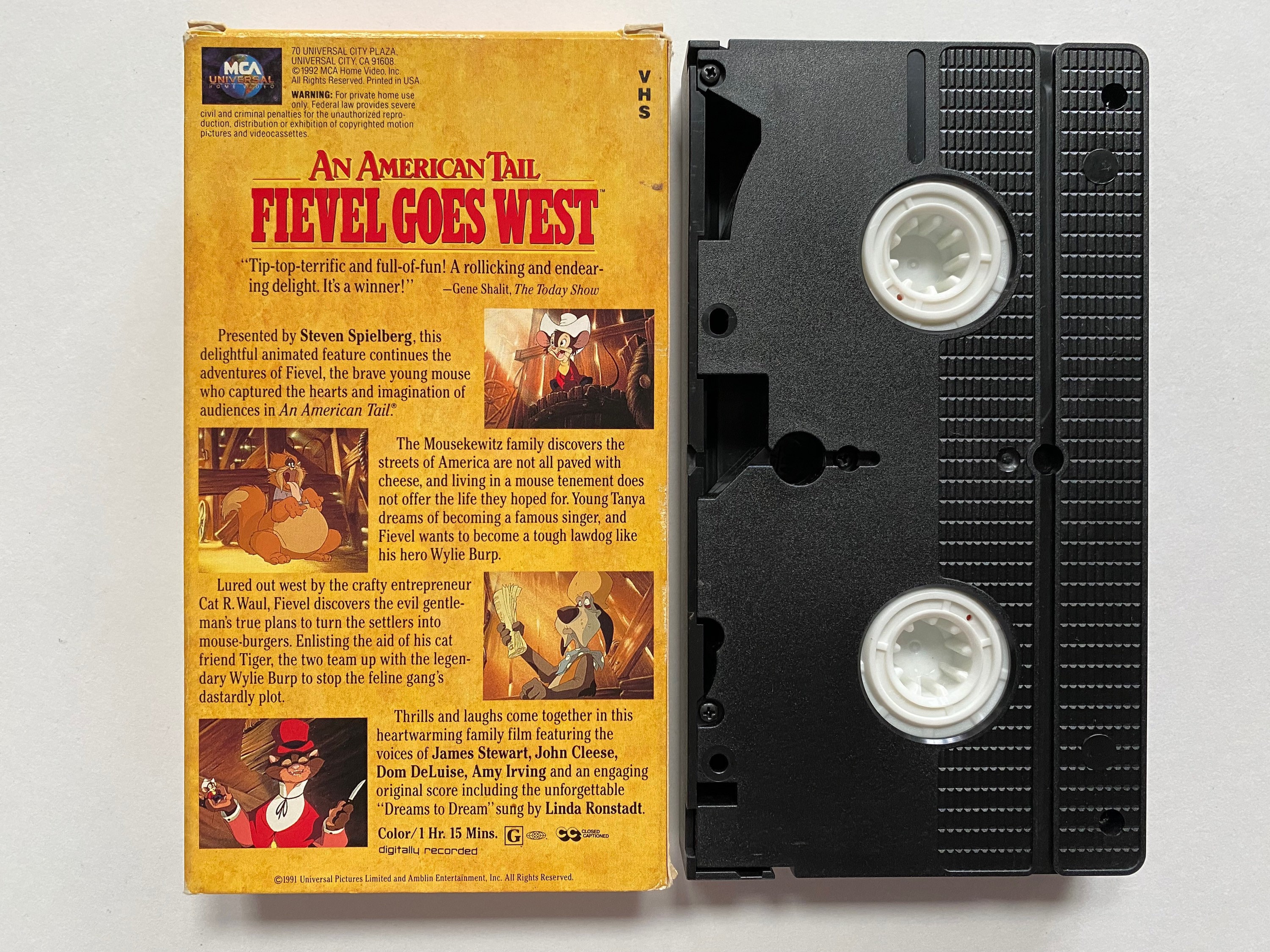 アメリカ物語 フィーベル西へ行く 1992年 VHSビデオカセットテープ動作 