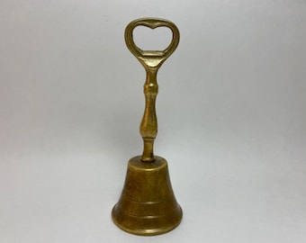 Brass Bell Bottle Opener Vintage Barware Dinnerware Accessory