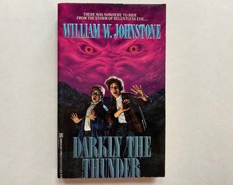 Darkly The Thunder by William W Johnstone 1990 Paperback 1st Printing Zebra Horror Edition