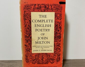 The Complete English Poetry of John Milton (1963) Paperback | Edited by John Shawcross | Anchor Seventeenth-Century Series