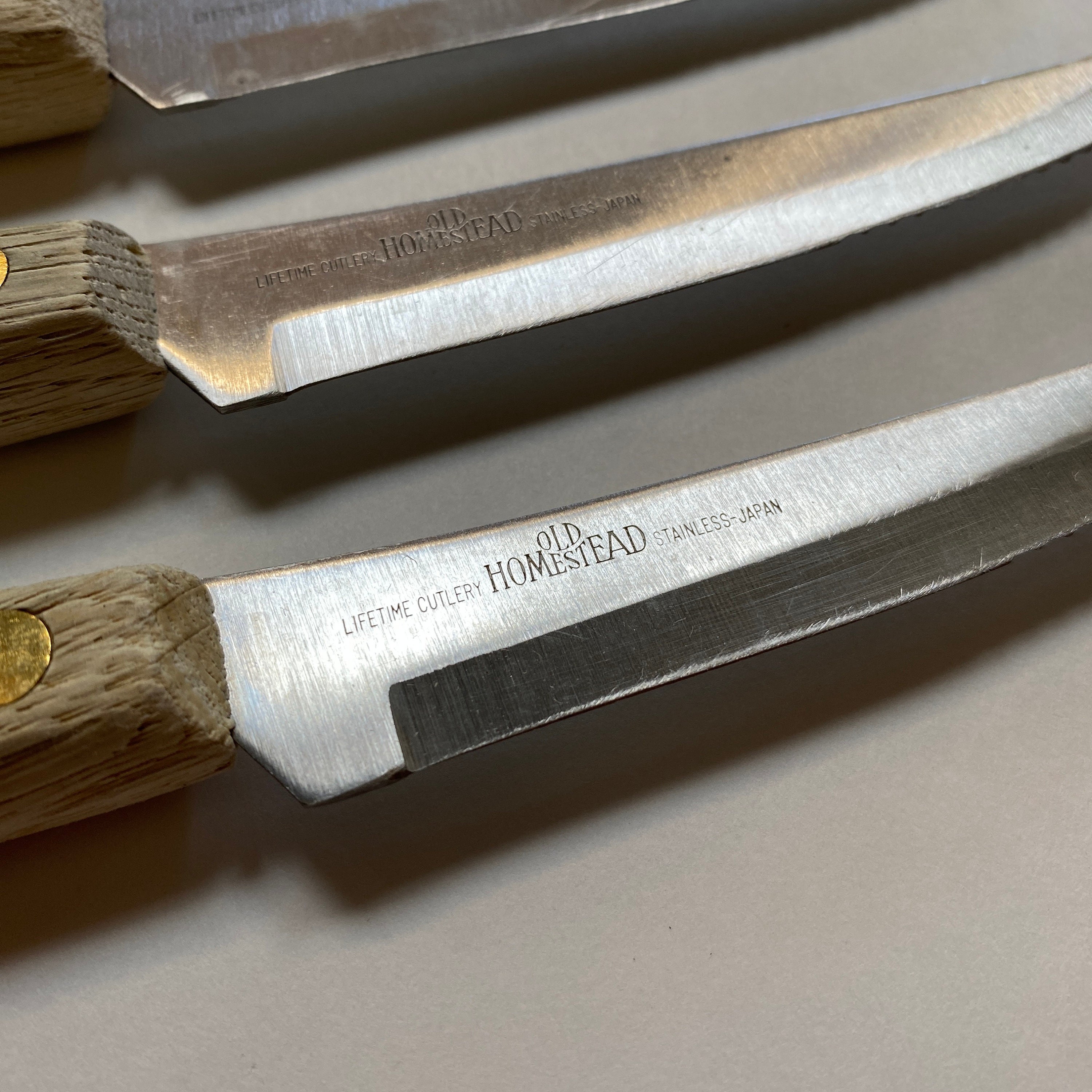 開店記念セール！ 4 of Set Japan Stainless Homestead Old Serrated Wood Knives 調理器具