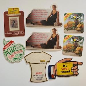 Schweppes Kiri Coasters Mats Lot of 8 Vintage Barware Kitchen