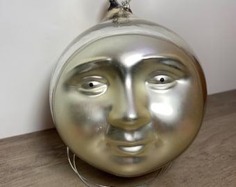 Department 56 Celestial Moon Ornament – Hand Blown Mercury Glass Vintage Holiday Decor