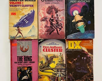 Piers Anthony Science Fiction Lot of 6 Paperback Vintage Books