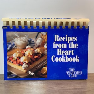 The Pampered Chef – Recipes From the Heart Cookbook (1997) – Softcover Comb-Bound – Vintage Cooking Book