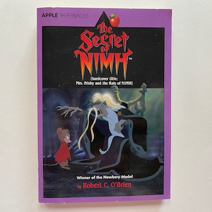 The Secret of NIMH by Robert C. O&#39;Brien 1982 Paperback Book Apple Edition Cover Art from the Movie Film Novelization