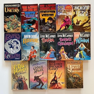 Anne McCaffrey 1970-1990 Lot of 14 Paperback Books The Crystal Series Dinosaur Planet The Tower and Hive and more by