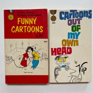 Funny Cartoons and Cartoons Out of My Own Head by Vip Virgil Partch 1964 Paperbacks Fawcett Gold Medal Book