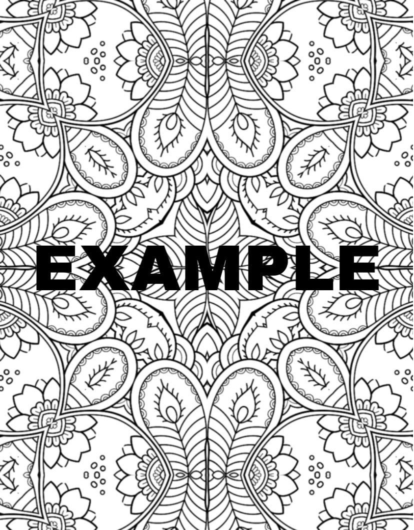 5 Mandala Coloring Pages for Adults or Children | Etsy